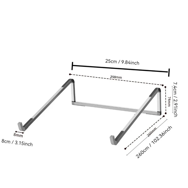 Focus Rest Laptop Stand – Support pliable en aluminium pour ordinateurs portables et tablettes