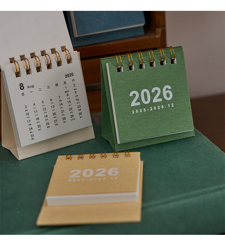 Mini calendrier de bureau Focus – Calendrier de bureau compact pour espaces de travail