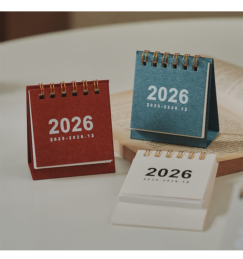 Mini calendrier de bureau Focus – Calendrier de bureau compact pour espaces de travail