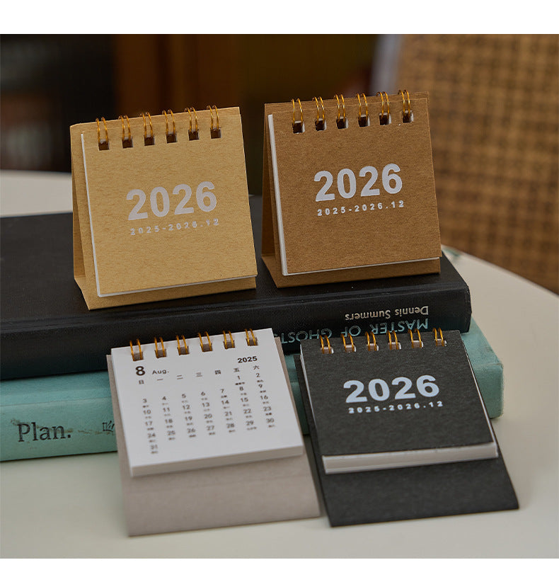 Mini calendrier de bureau Focus – Calendrier de bureau compact pour espaces de travail