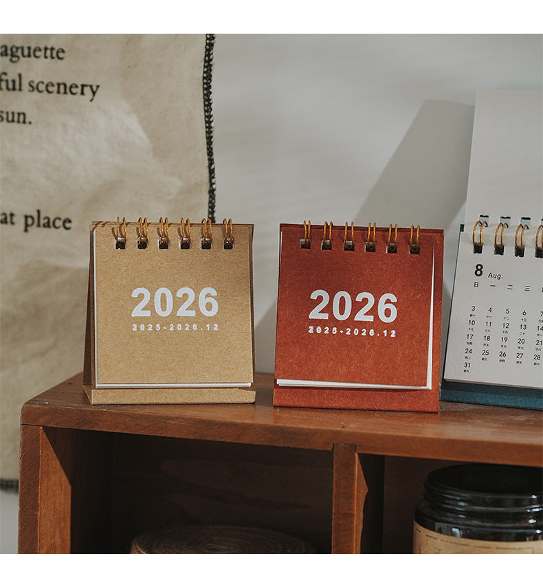 Mini calendrier de bureau Focus – Calendrier de bureau compact pour espaces de travail