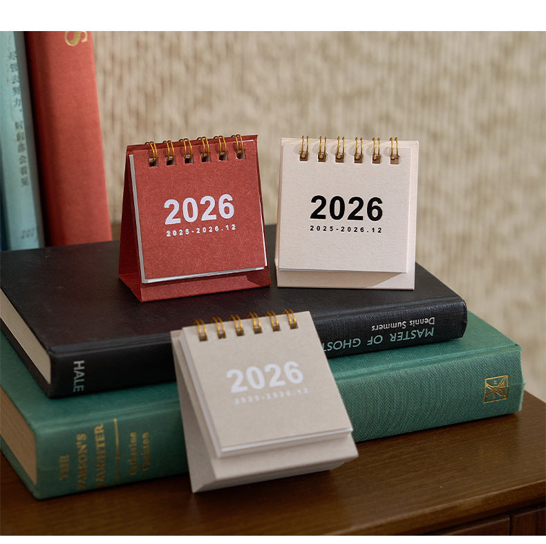 Mini calendrier de bureau Focus – Calendrier de bureau compact pour espaces de travail