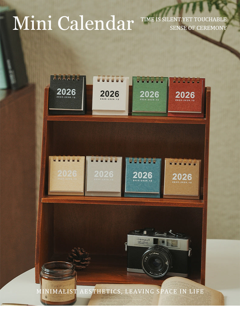 Mini calendrier de bureau Focus – Calendrier de bureau compact pour espaces de travail