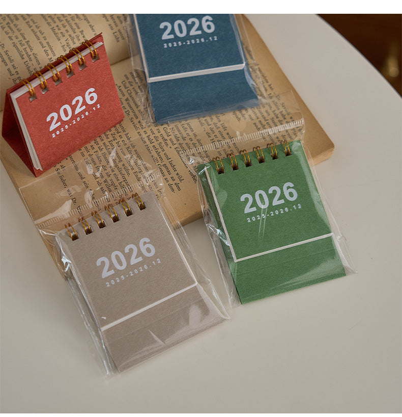 Mini calendrier de bureau Focus – Calendrier de bureau compact pour espaces de travail