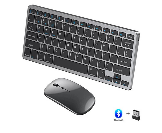 Focus Flow Kabellose Tastatur- und Maus-Kombination – Schlankes Bluetooth- + 2.4G-Set