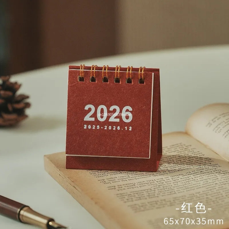 Mini calendrier de bureau Focus – Calendrier de bureau compact pour espaces de travail