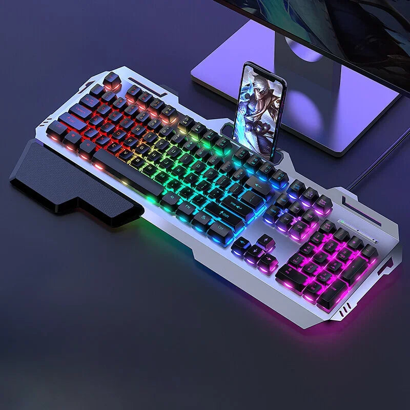 Clavier RVB Focus Pulse – Clavier de jeu à sensation mécanique avec repose-poignet