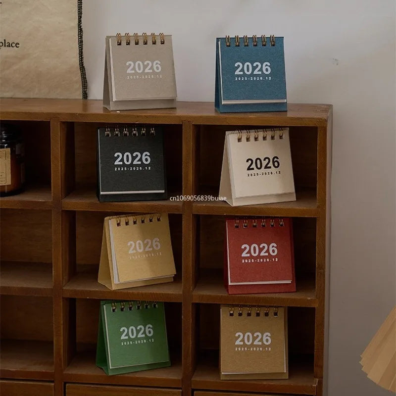 Mini calendrier de bureau Focus – Calendrier de bureau compact pour espaces de travail