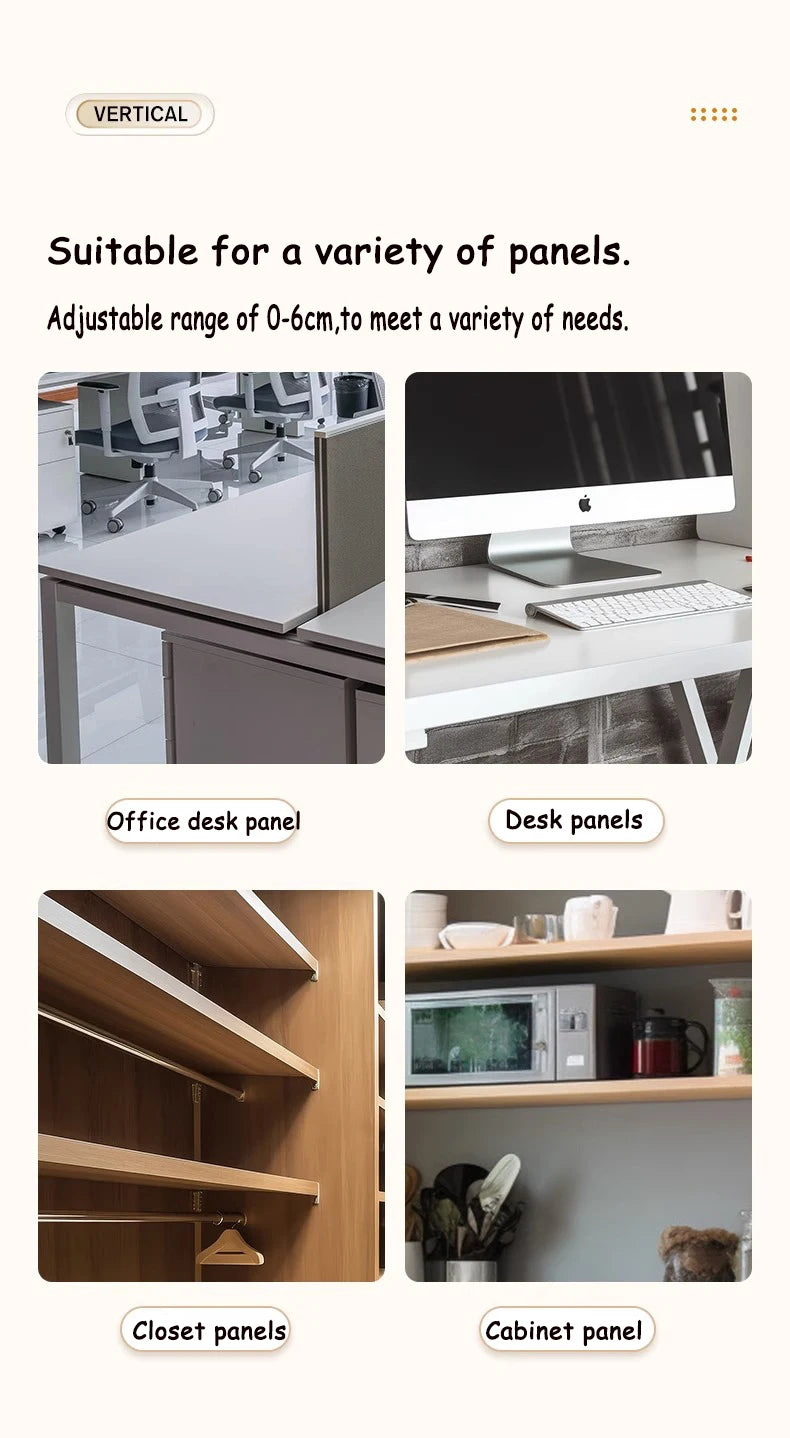 Focus Rail – Support de câbles sous bureau – Panier de serrage télescopique pour multiprises et routeurs