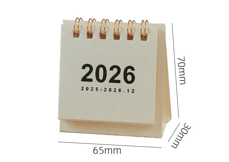 Mini calendrier de bureau Focus – Calendrier de bureau compact pour espaces de travail