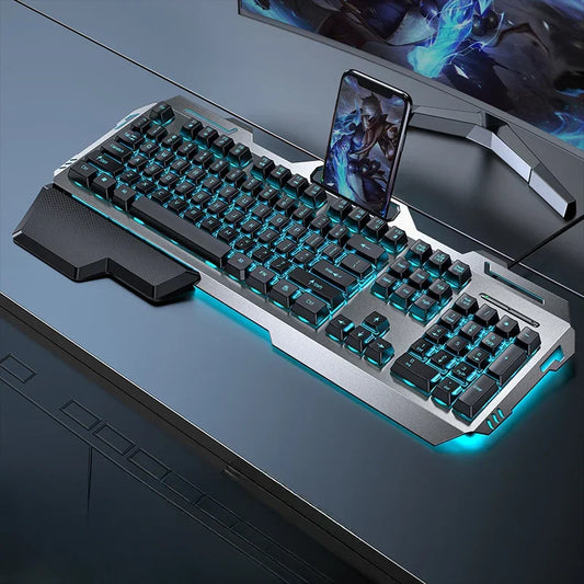 Focus Pulse RGB-Tastatur – Mechanische Gaming-Tastatur mit Handballenauflage