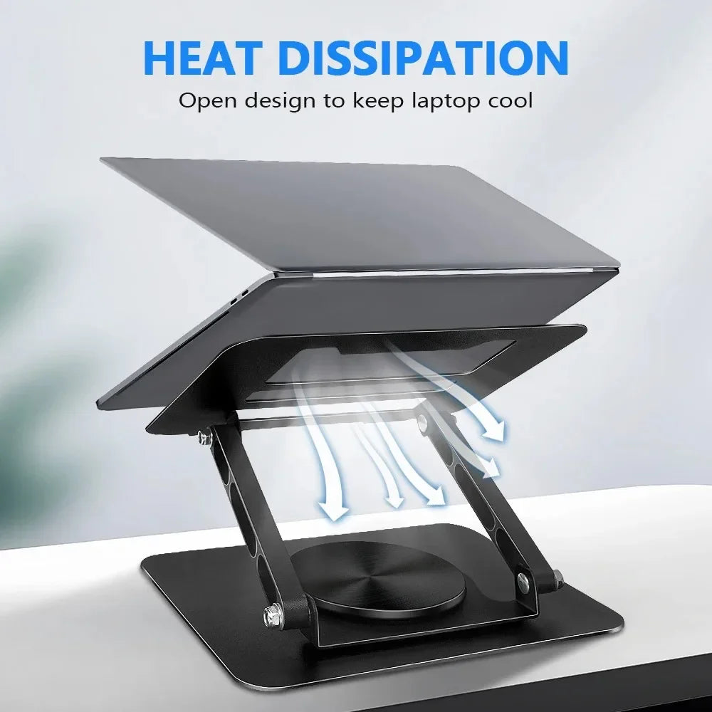 Support pour ordinateur portable Pivot Focus – Hauteur réglable et base rotative à 360°