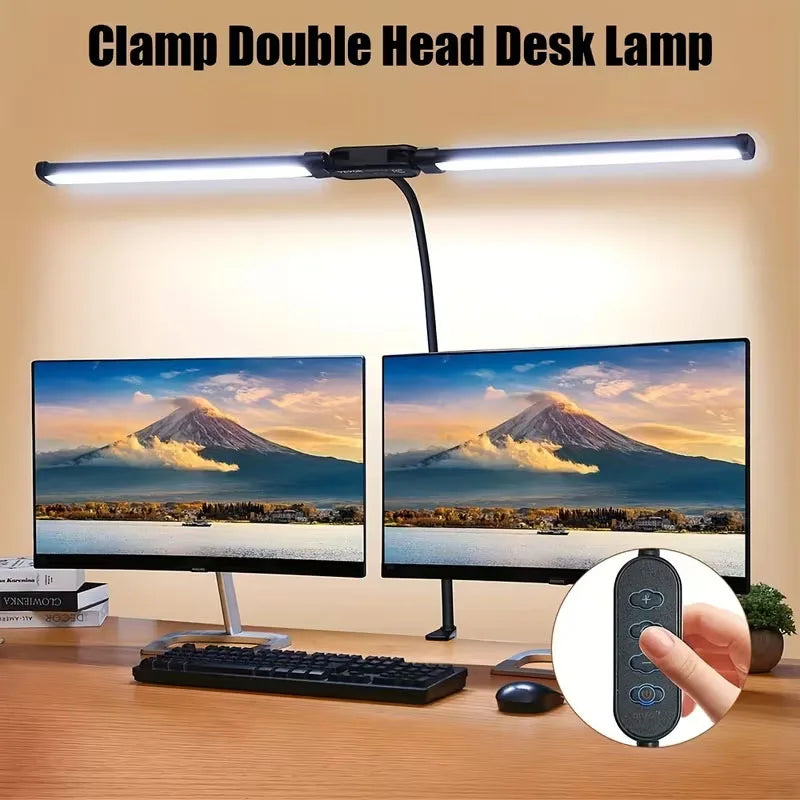 Éclairage de moniteur Focus Line – Lampe de bureau LED à pince avec faisceau dimmable pour la protection des yeux