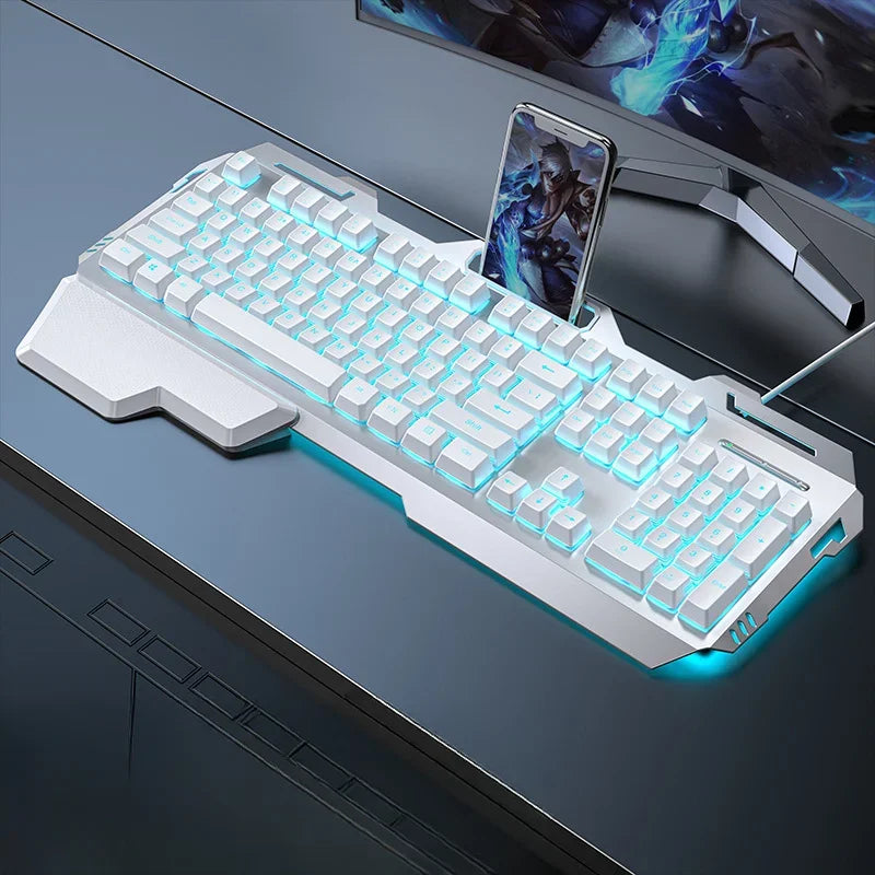 Clavier RVB Focus Pulse – Clavier de jeu à sensation mécanique avec repose-poignet