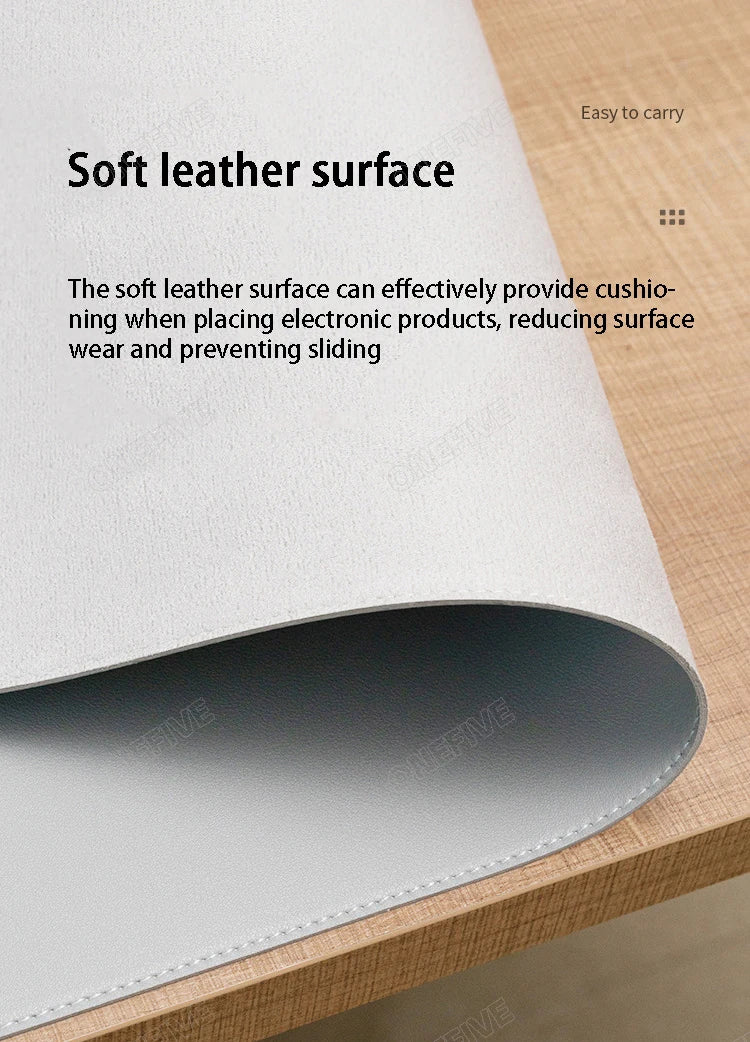 Tapis de bureau Focus Plane – Sous-main imperméable en cuir PU