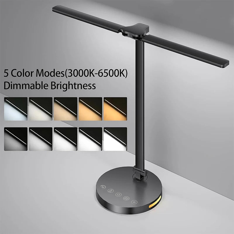 Lampe de bureau à LED Focus Bar – Luminosité et température de couleur réglables, recharge USB