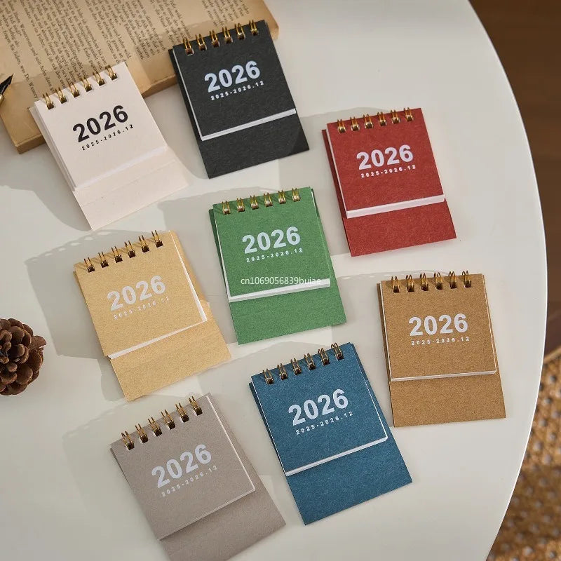 Mini calendrier de bureau Focus – Calendrier de bureau compact pour espaces de travail