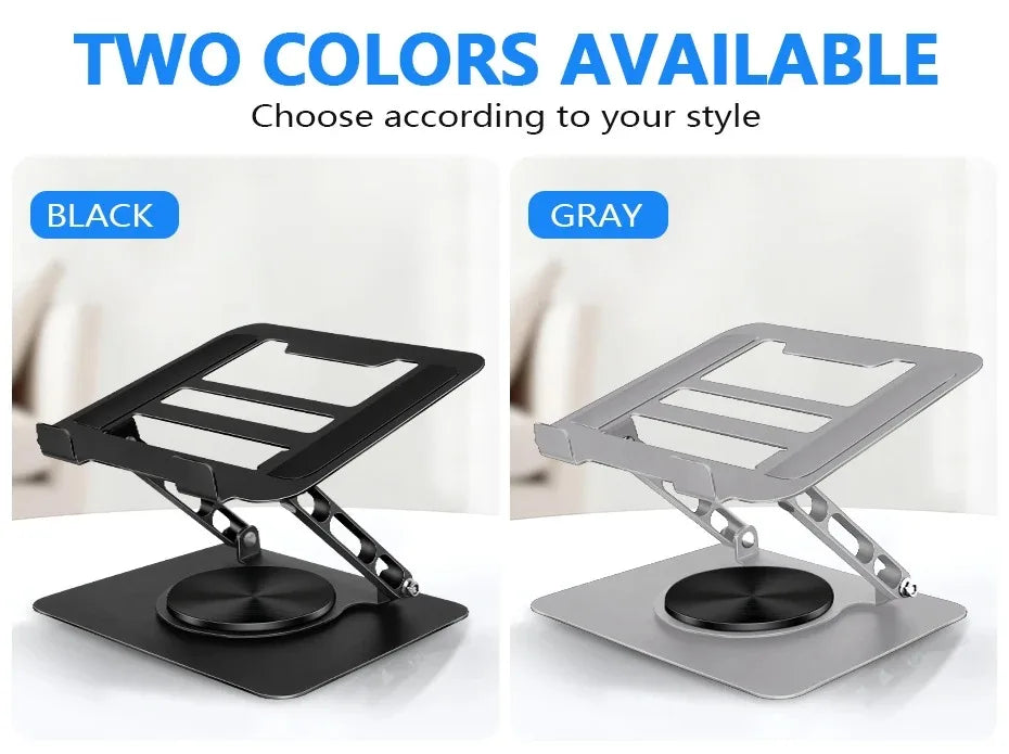 Support pour ordinateur portable Pivot Focus – Hauteur réglable et base rotative à 360°