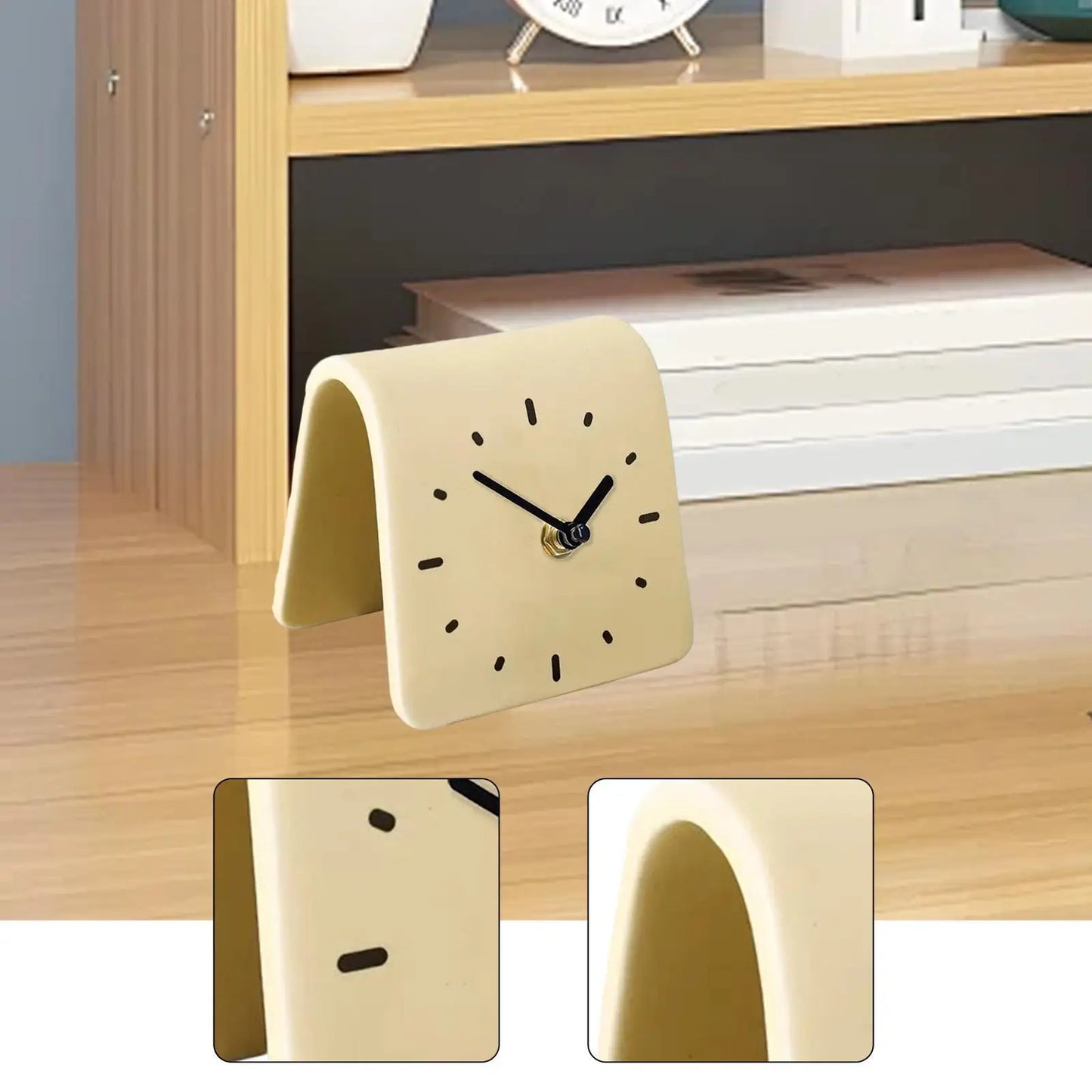 Horloge de bureau Focus Time – Horloge de cheminée silencieuse et minimaliste pour espaces de travail modernes
