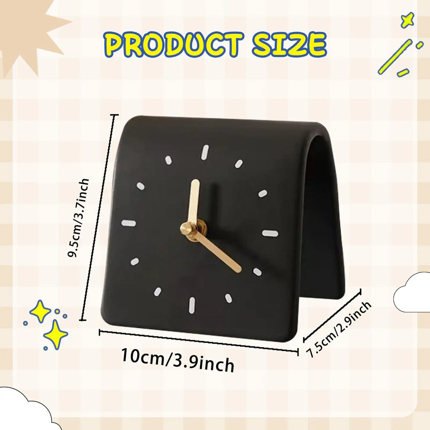 Horloge de bureau Focus Time – Horloge de cheminée silencieuse et minimaliste pour espaces de travail modernes