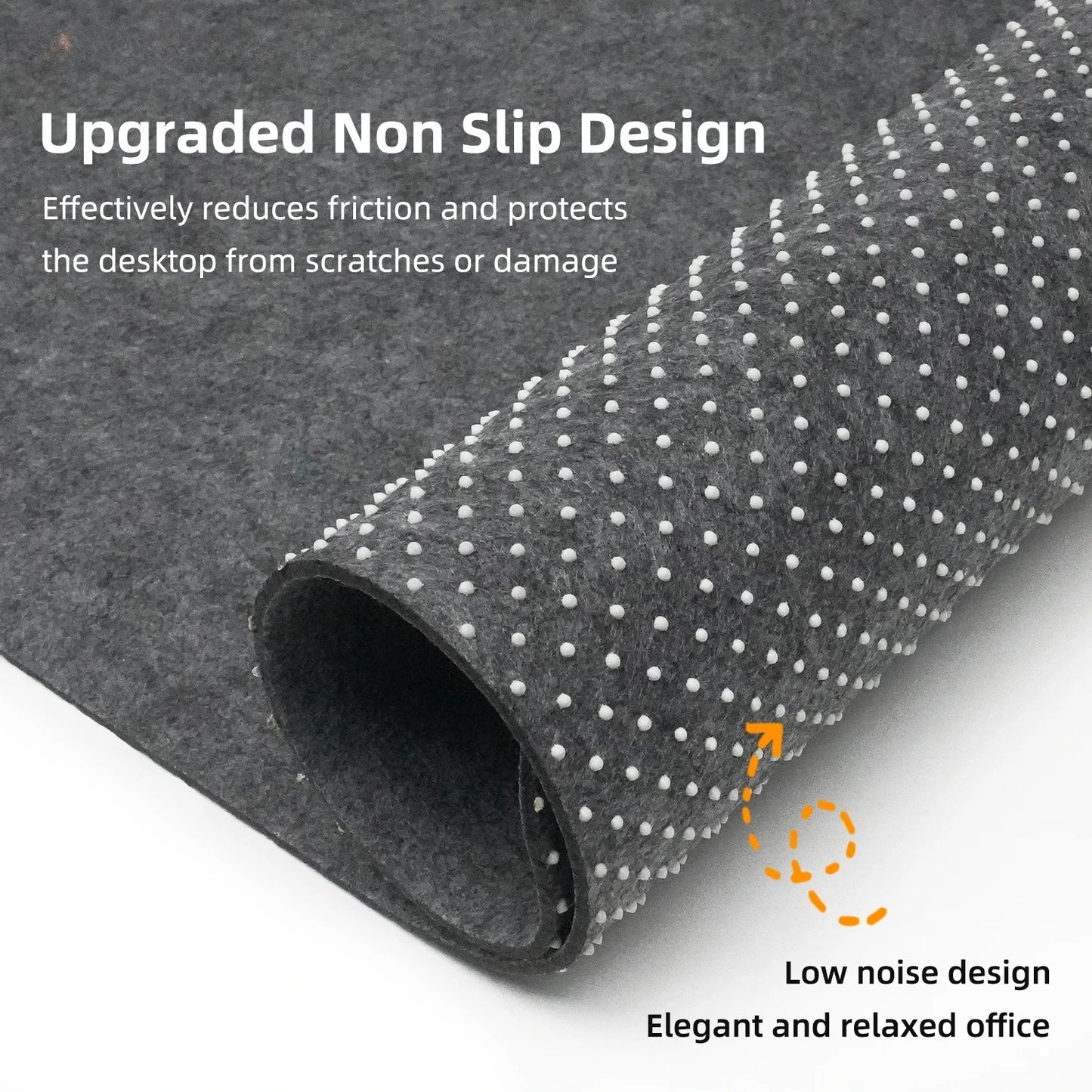Tapis de bureau Focus Field – Tapis de souris étendu gris foncé