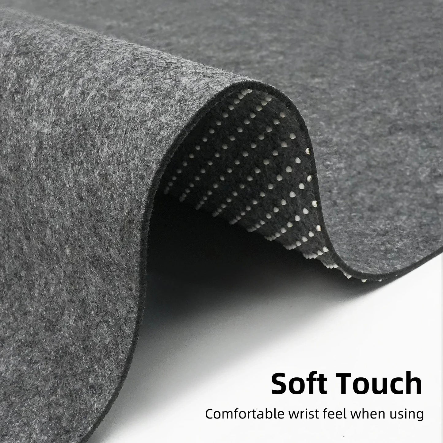 Tapis de bureau Focus Field – Tapis de souris étendu gris foncé