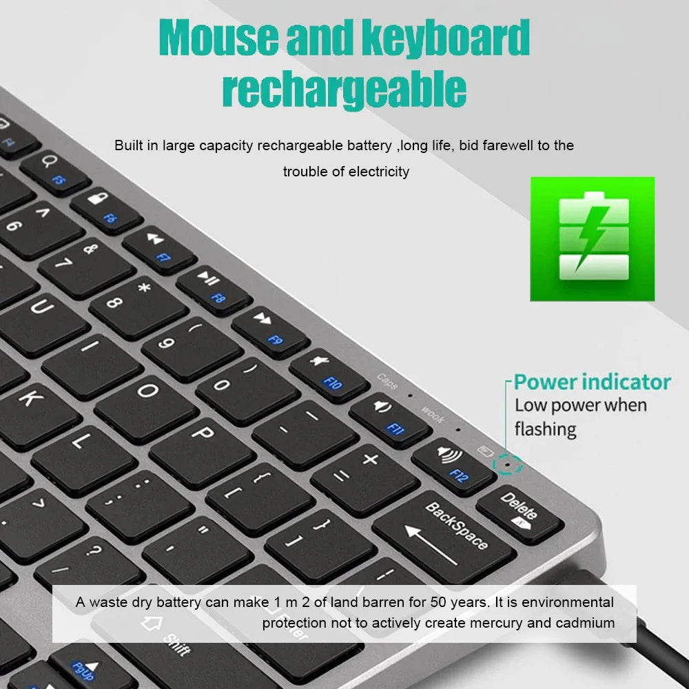 Ensemble clavier et souris sans fil Focus Flow – Combo fin Bluetooth + 2,4 G